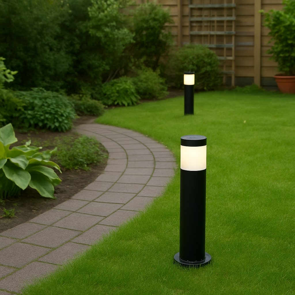 Lampe d'extérieur sur pied noire Manila 45 cm - noir