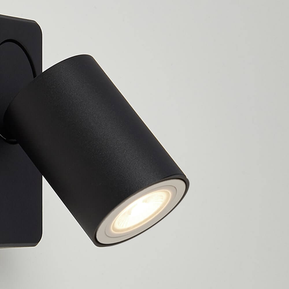 Plafonnier Moon 1 rectangulaire noir Outlight