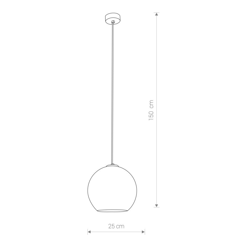 Lampe suspension en verre Polaris Ø 25cm Nowodvorski 5903139905695