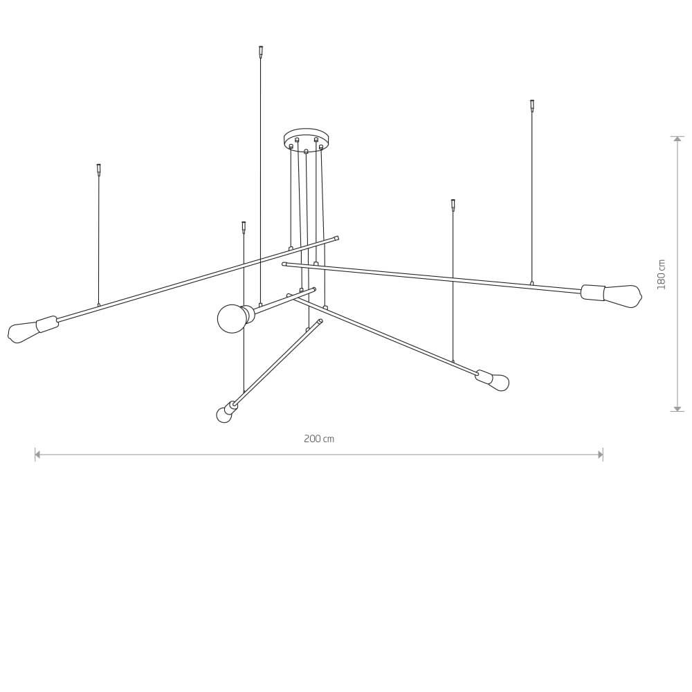 Lampe à suspension XXL Pile 5 lumières noir Nowodvorski 5903139912792