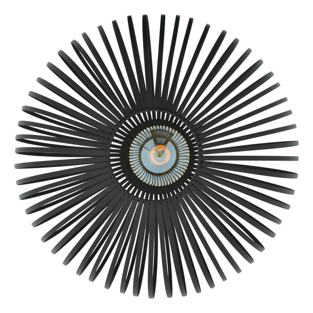 Plafonnier noir Gabbia Rond Ø 40cm Lyora 8716803509573