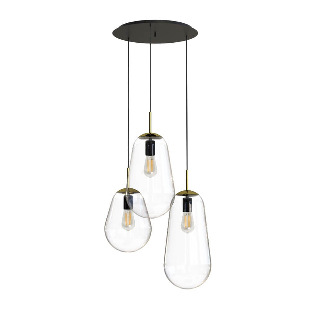 Lampe suspendue loft en verre Pear