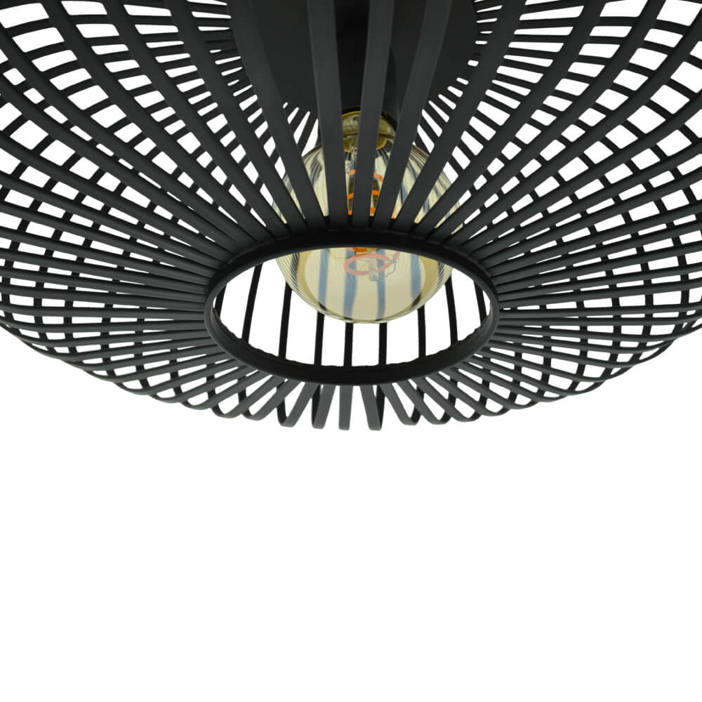 Plafonnier noir Gabbia Rond Ø 40cm Lyora 8716803509573