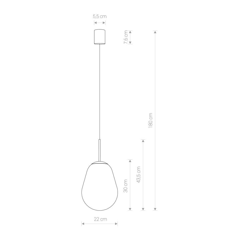 Lampe suspendue Ø 22cm Pear Small noir avec verre transparent Nowodvorski 5903139780094