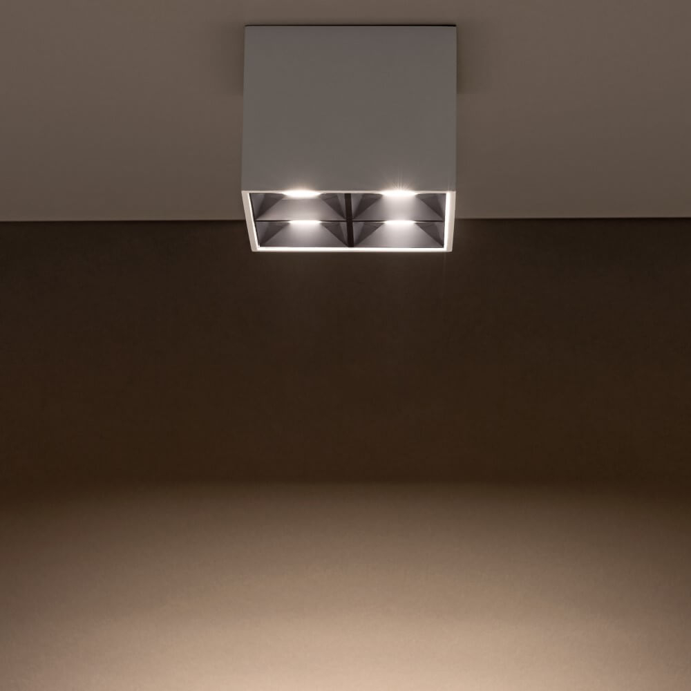 Spot en saillie blanc Midi Led 2x2 LED - 3000K Nowodvorski 5903139100472